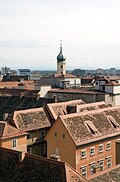 Die Franziskanerkirche vom Schlossberg aus.