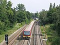 S-Bahn (Berlin urban railway), view from Langenscheidt Bridge
