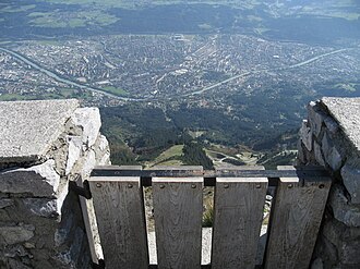 Innsbruck vom Hafelekar, Inn (September 2007)