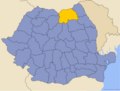 Location of Suceava county on a map of Romania