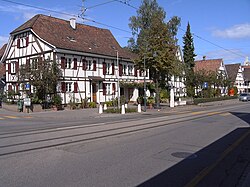 Historischer Dorfkern mit Riegelbauten